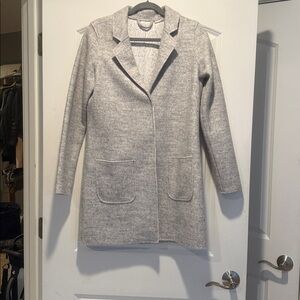 Halogen Light Gray wool look ltwt Coat